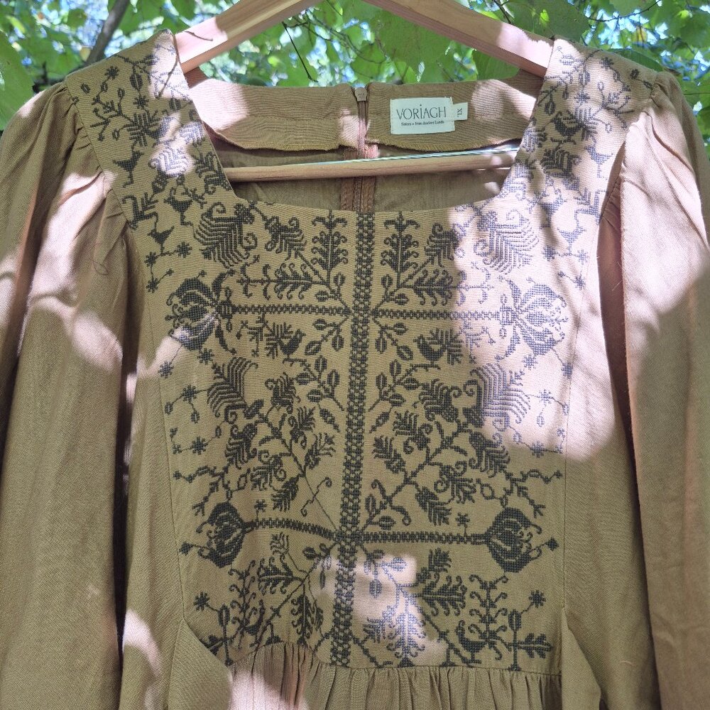 VORIAGH "Mivilud" embroidered dress ~ DISCONTINUED COLOR: amber